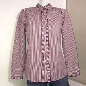 Harve Benard Candy Striped Cotton Button Up Shirt